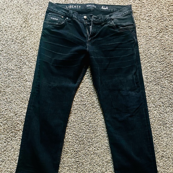 Howitzer Liberty Black Straight Jeans Classic Style Flex - Picture 1 of 4